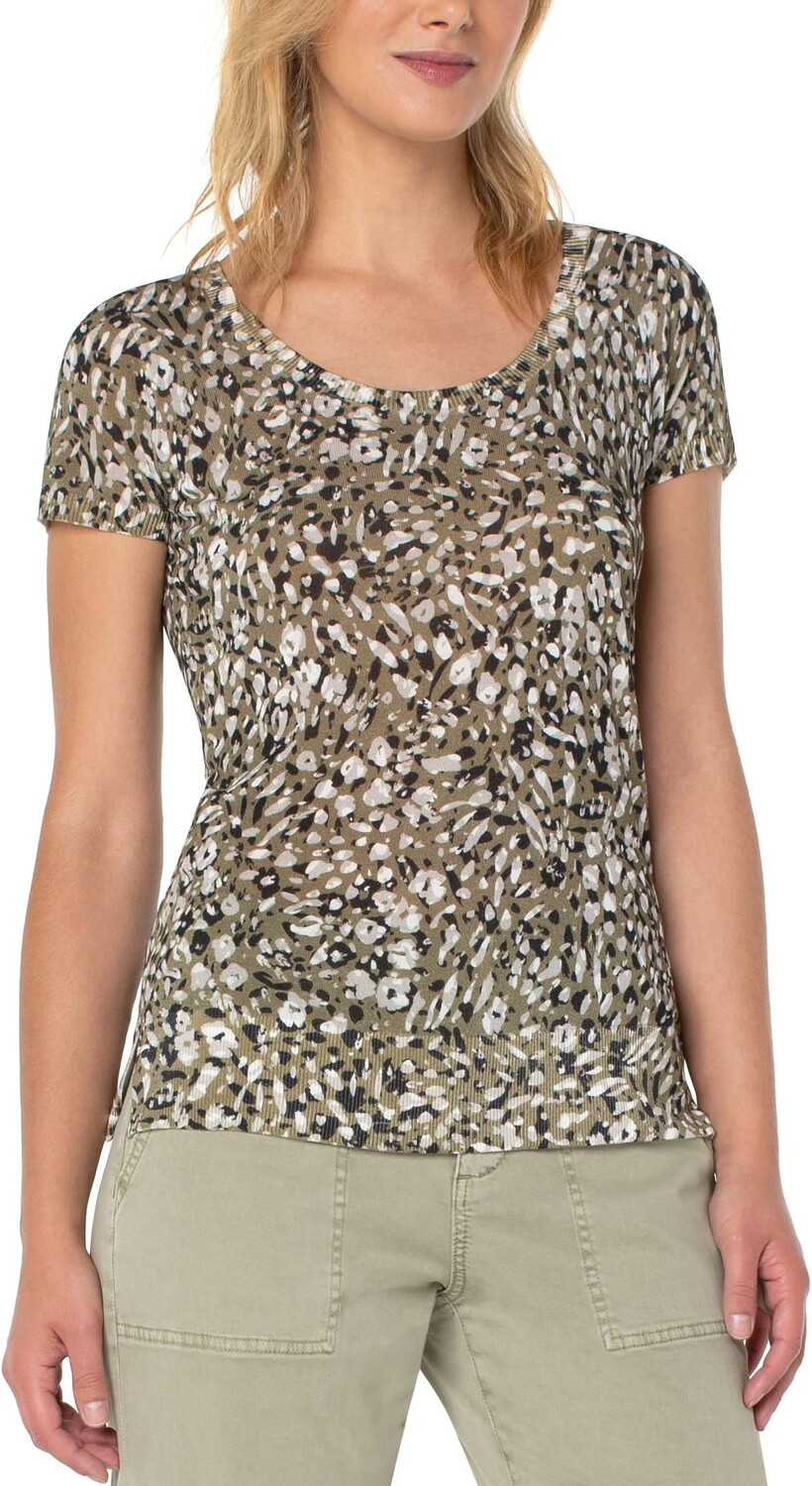 

Свитер Liverpool Los Angeles Printed Scoop Neck Short Sleeve Sweater, цвет Printed Animal