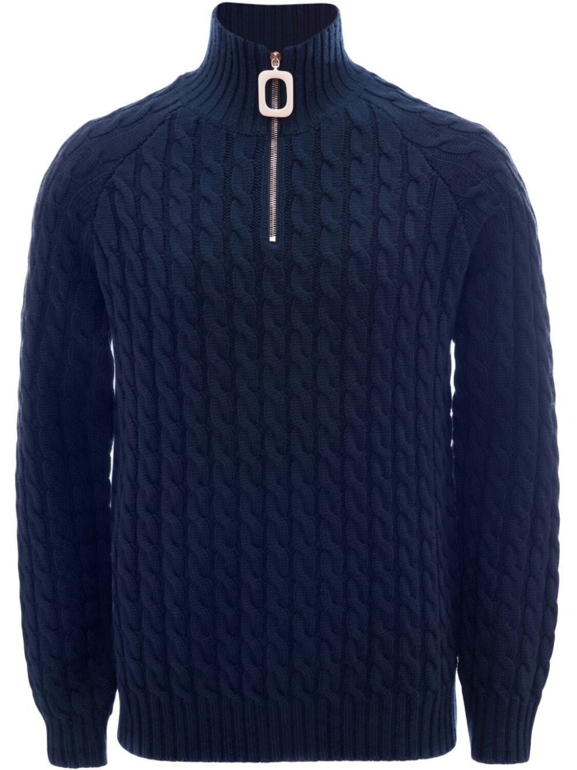 

JW Anderson джемпер Henley фактурной вязки, синий