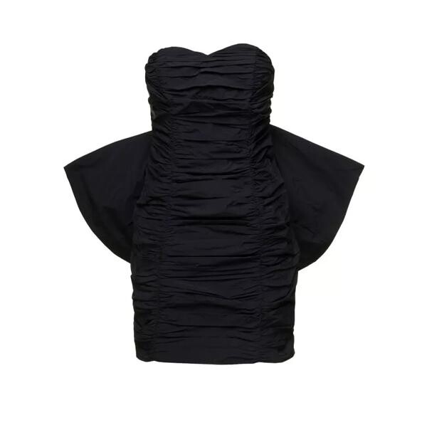 

Платье mini pleated dress with oversized box on the Rotate, черный