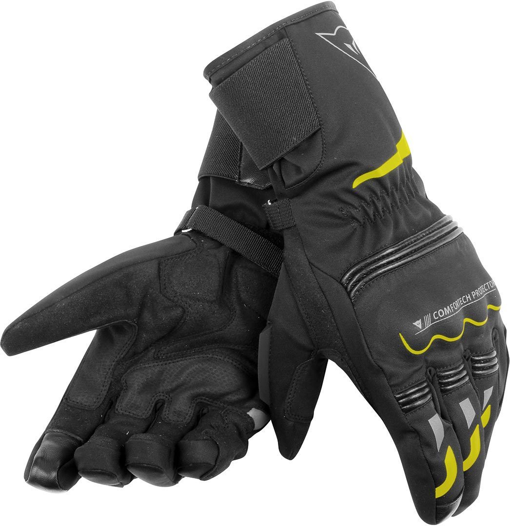 Перчатки Dainese Tempest Unisex D-Dry длинные мотоциклетные, черный/желтый длинные перчатки q36 5 anfibio черный