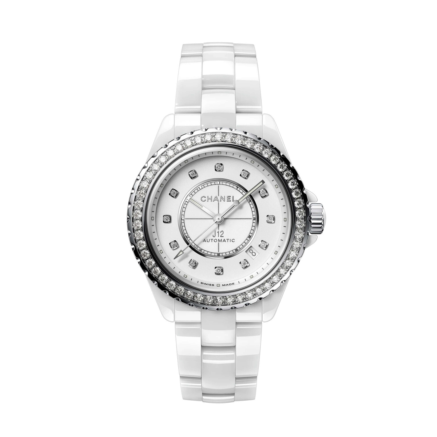 

Часы наручные Chanel J12 Diamond Bezel Caliber 12.1, белый