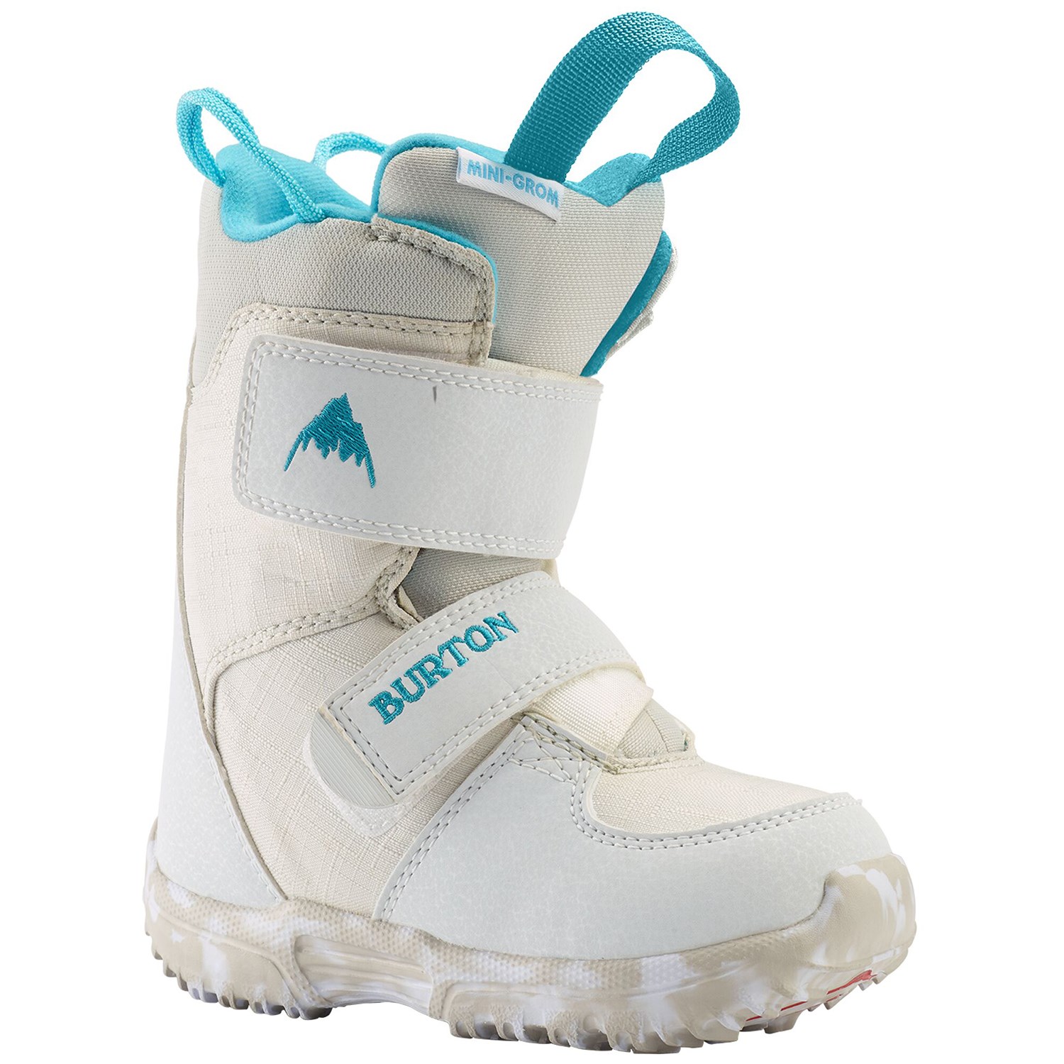 Ботинки для сноуборда Burton Mini Grom 2023 детские, белый ботинки для сноуборда burton grom boa цвет белый фиолетовый длина стельки 21
