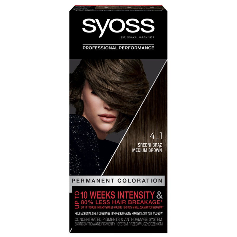 

Syoss Краска для волос Permanent Coloration стойкое окрашивание 4_1 Medium Brown