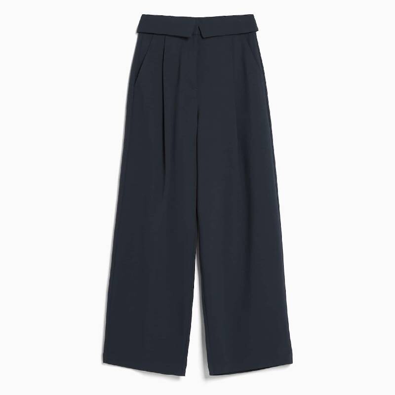 

Брюки Bershka Tailored With Turn-up Waist, темно-серый