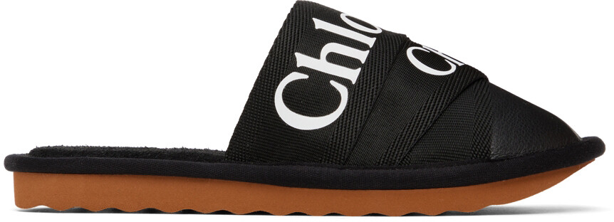 

Черные древесные тапочки Chloé