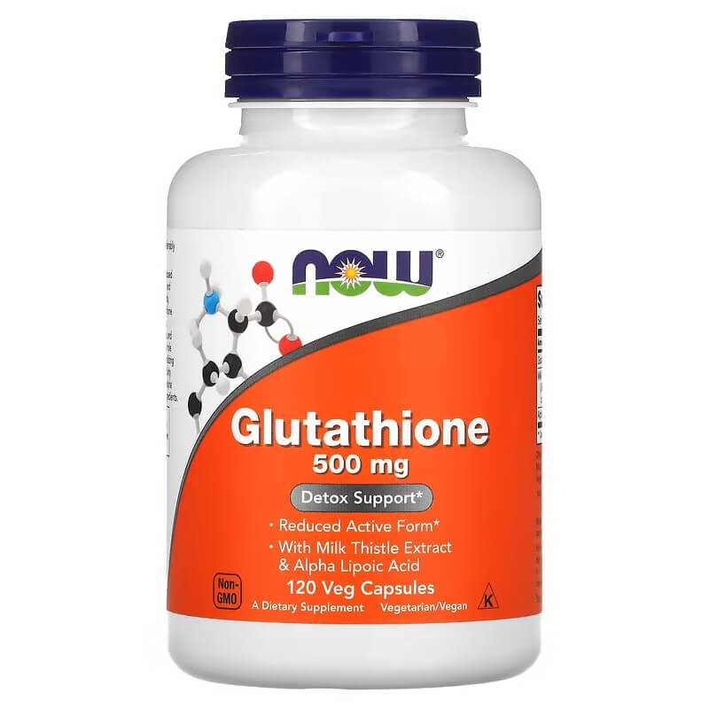 Глутатион NOW Foods 500 мг, 120 капсул now foods глутатион 500 мг 30 вегетарианских капсул