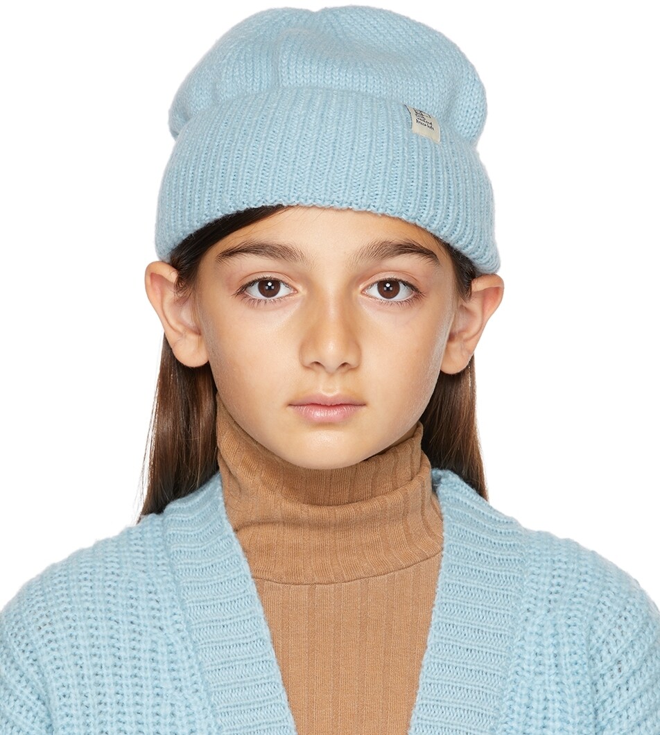 

Детская голубая шапка из шерсти мериноса Weekend House Kids