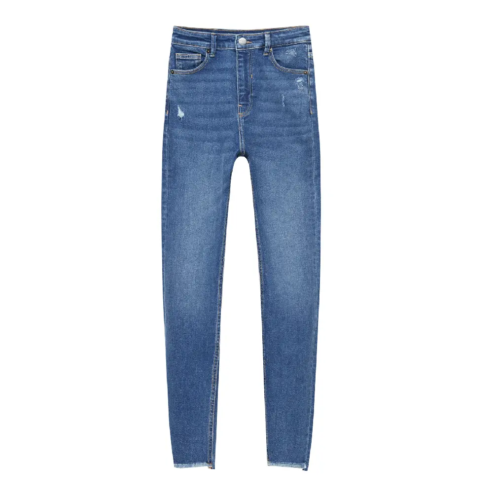 

Джинсы Pull&Bear High Waisted Skinny, темно-синий
