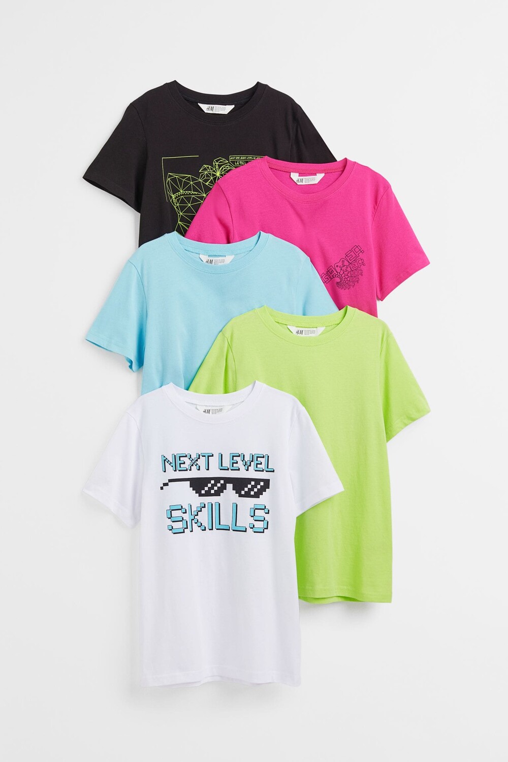 

5 футболок H&M Gamer, розовый