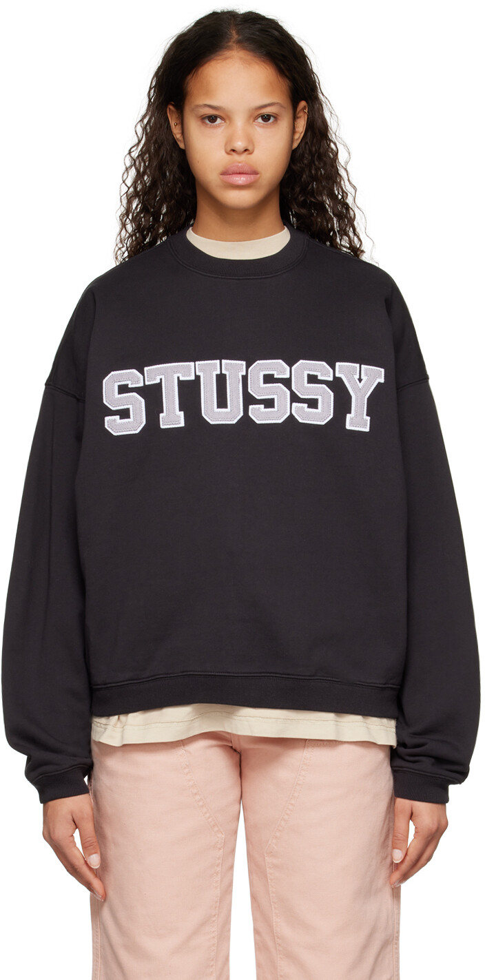 

Черная свободная толстовка оверсайз Stüssy