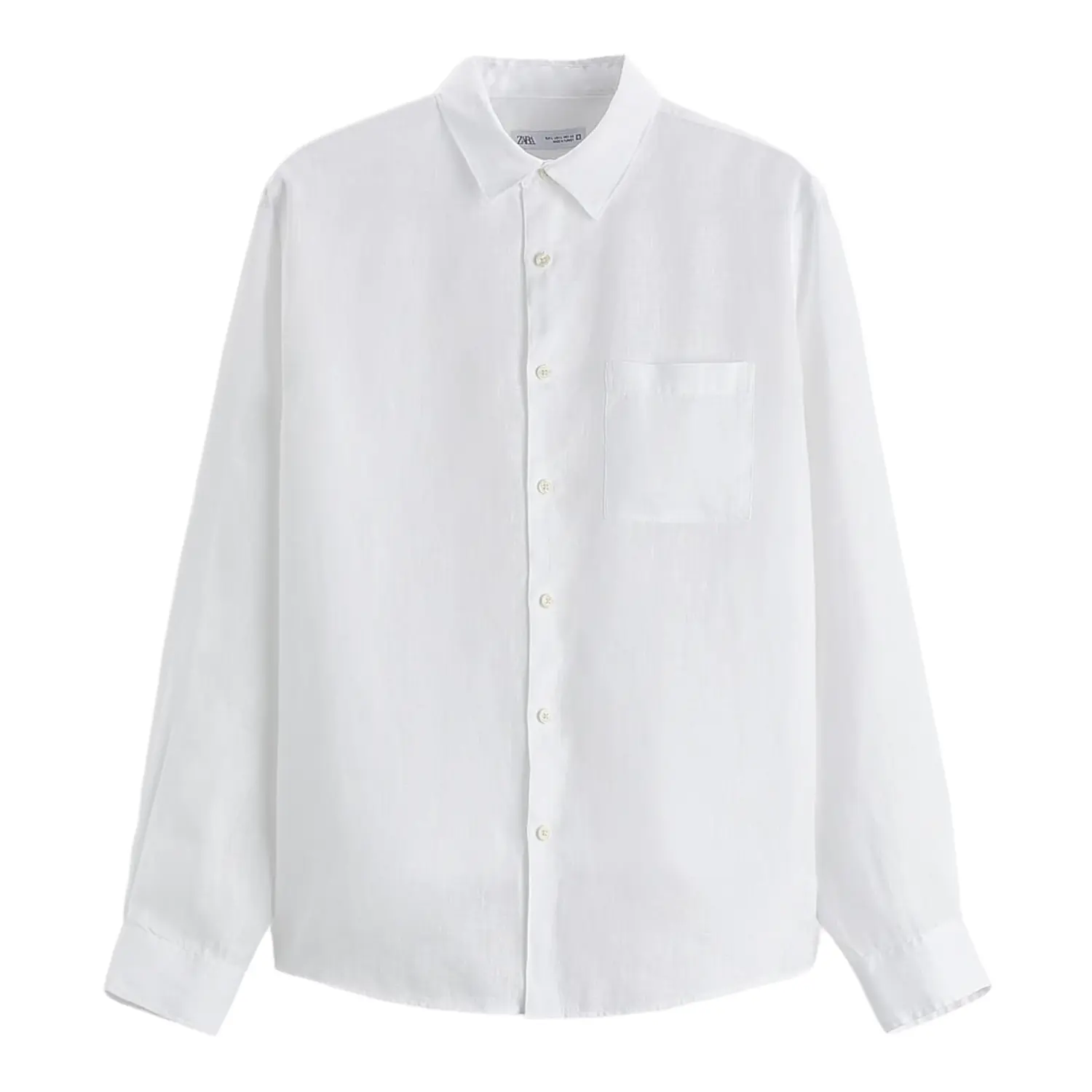

Рубашка Zara 100% Linen, белый