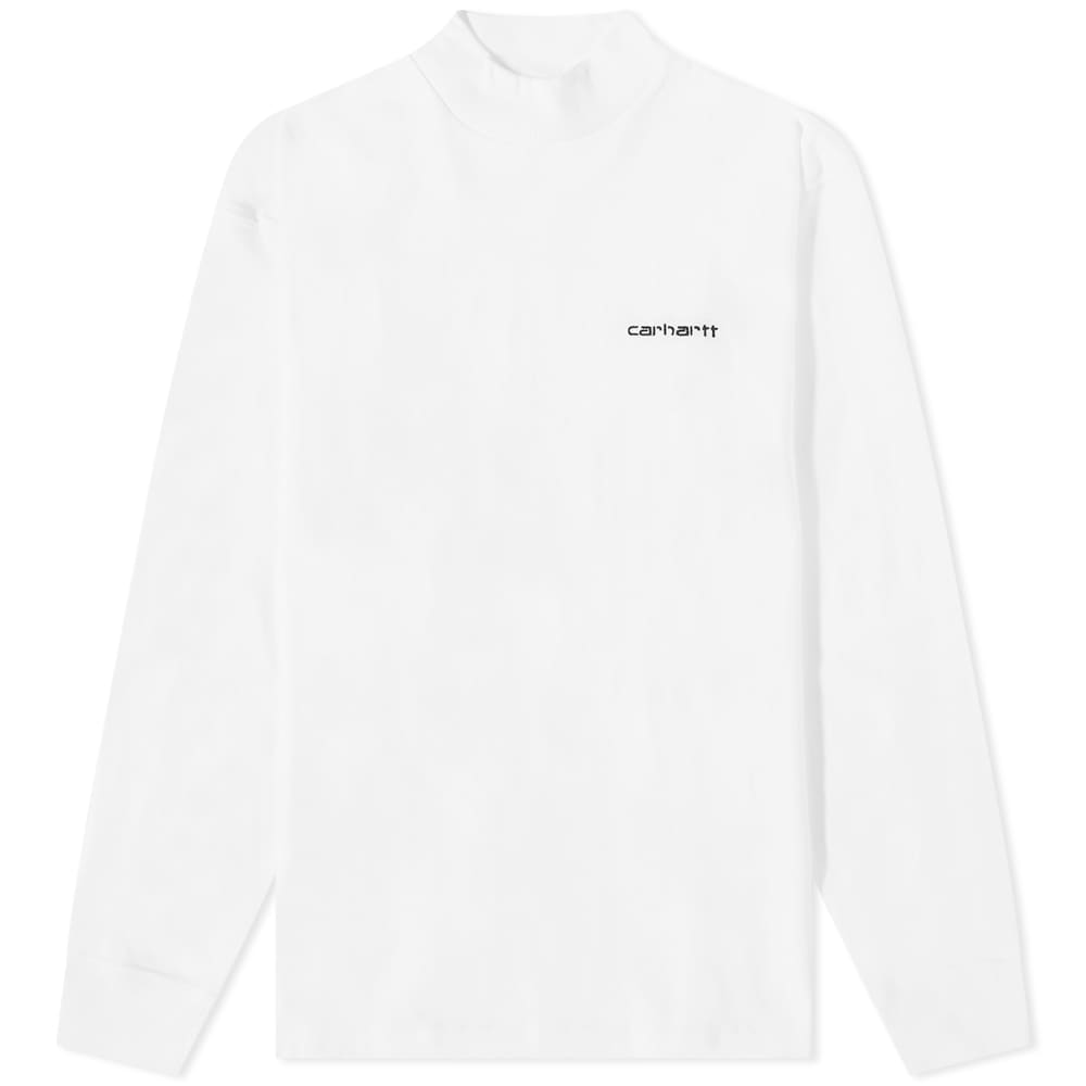 

Футболка Carhartt WIP Long Sleeve Mock Neck Script Embroidery Tee