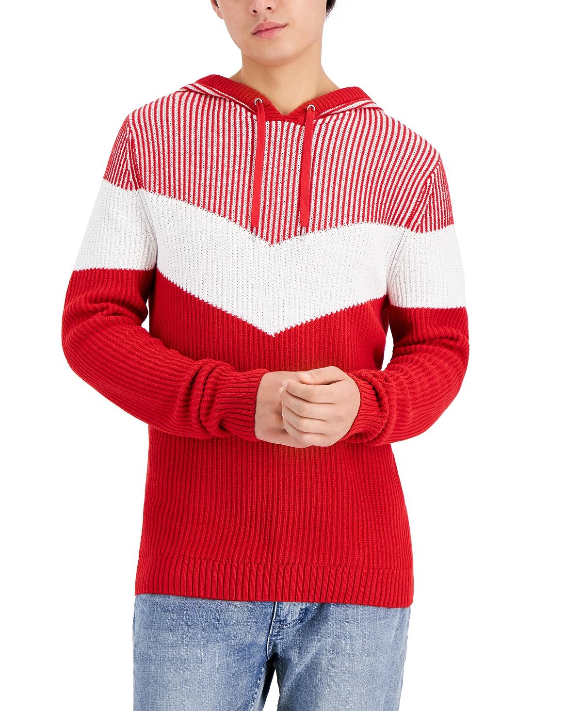 

Мужской свитер с капюшоном с цветными блоками, созданный для macy's INC International Concepts, мульти