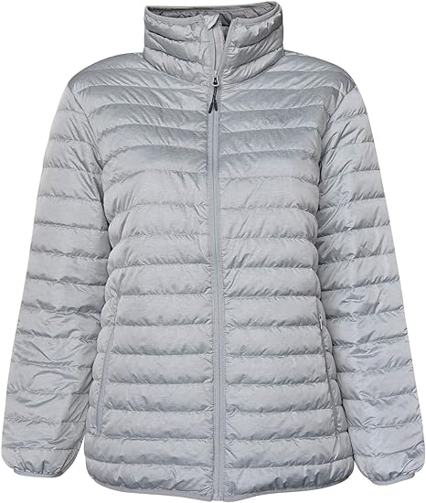 Куртка SportCaster Women's Plus Size Packable Down, серый