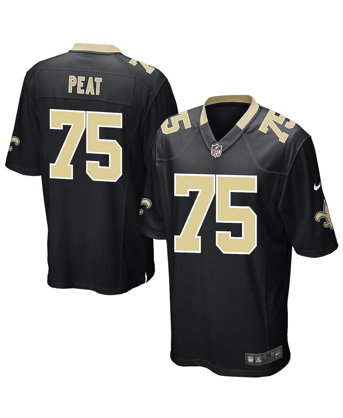 

Мужское джерси andrus peat black new orleans saints game player Nike, черный