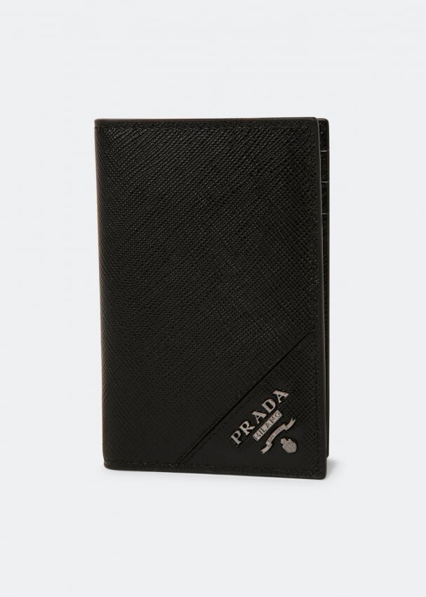 

Картхолдер PRADA Saffiano leather card holder, черный