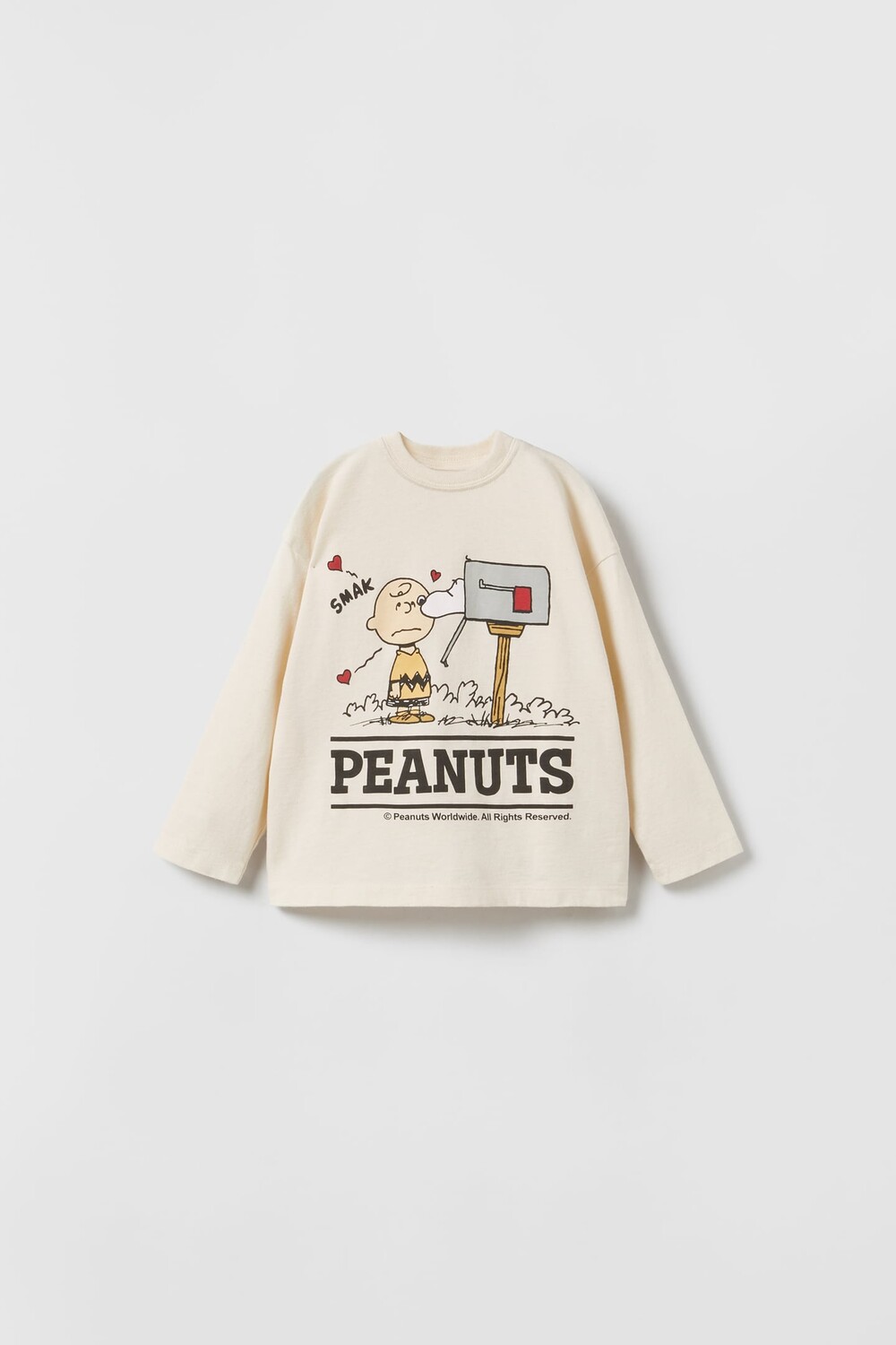 

Футболка snoopy peanuts ZARA, устричный белый