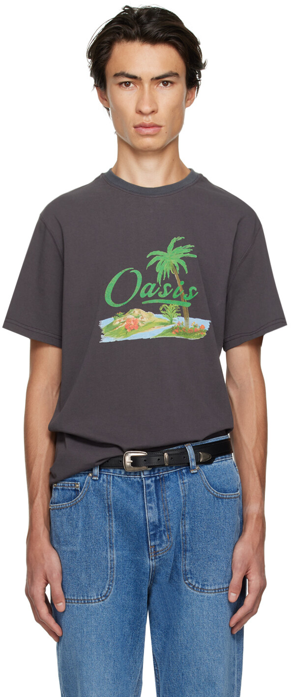

Эксклюзивная серая футболка SSENSE 'Oasis' Kijun