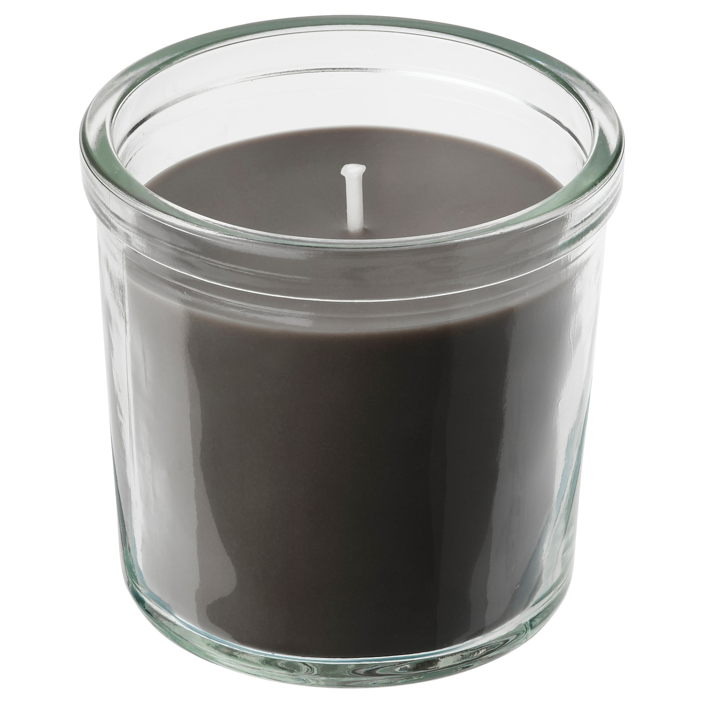 ENSTAKA ЭНСТАКА Ароматическая свеча в стакане, Костер/серый, 20 ч IKEA