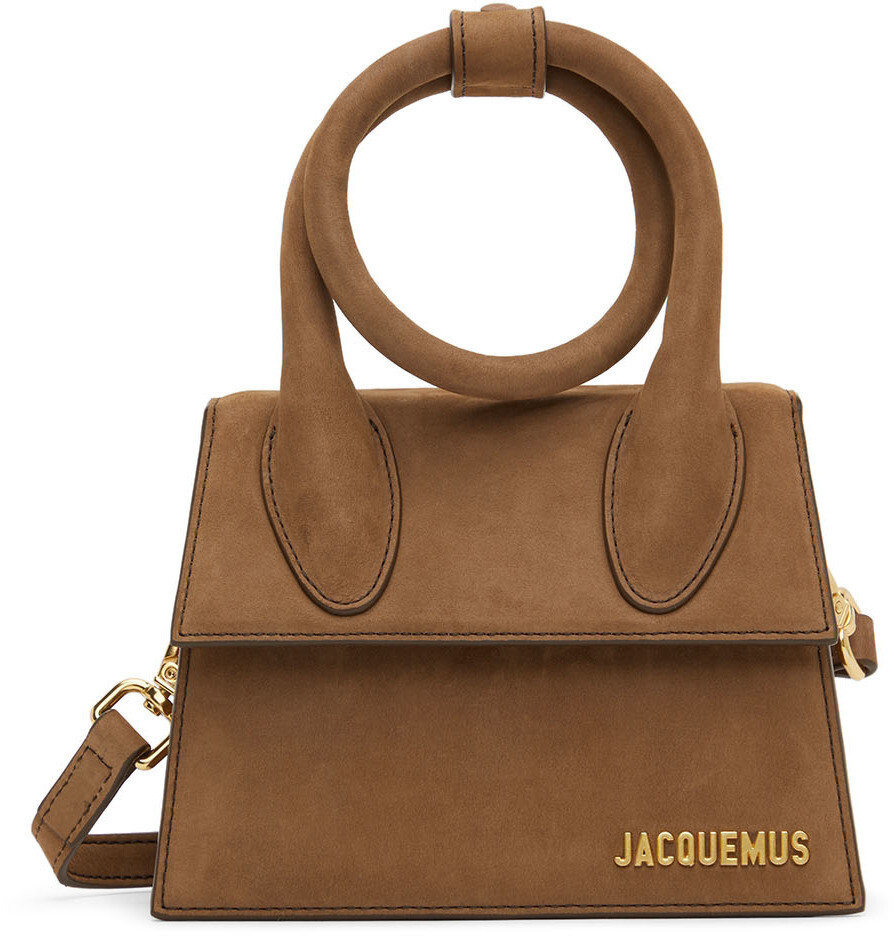 

Коричневая замшевая сумка с ручкой сверху Le Chiquito Noeud Jacquemus