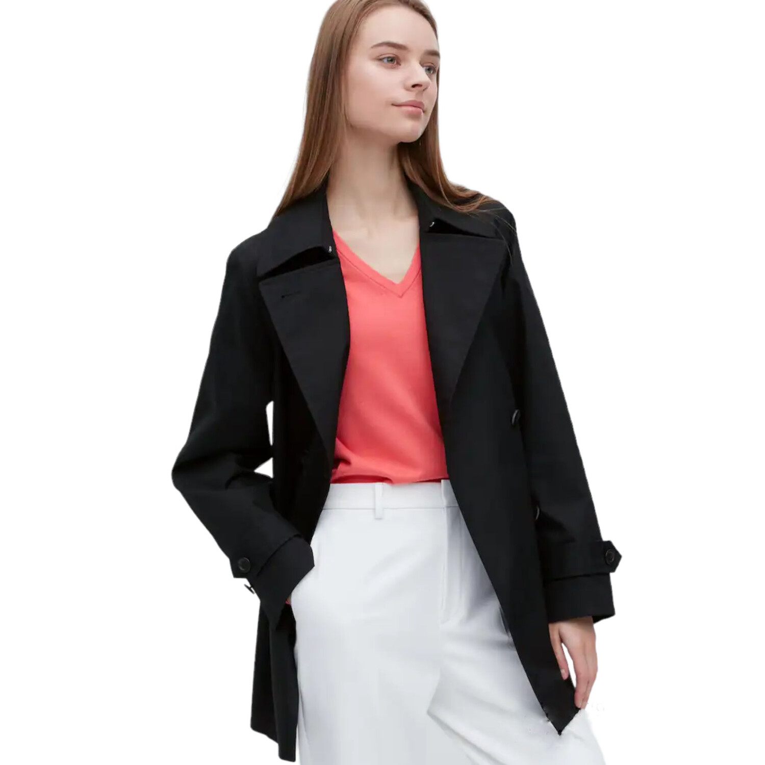

Пальто Uniqlo Short Trench, черный