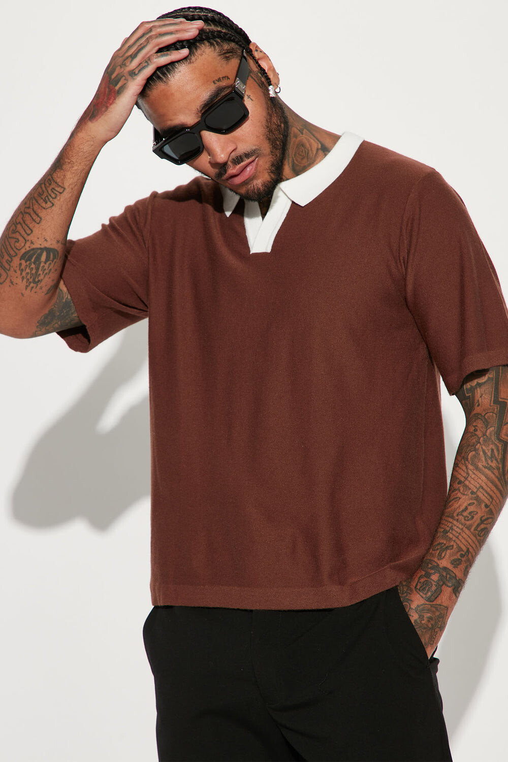 

Свитер Fashion Nova FNMH1240, шоколад