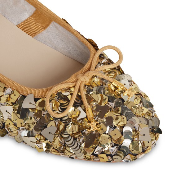 

Les Ballerines Celine Балерина на шнуровке из овечьей кожи Celine, золотой