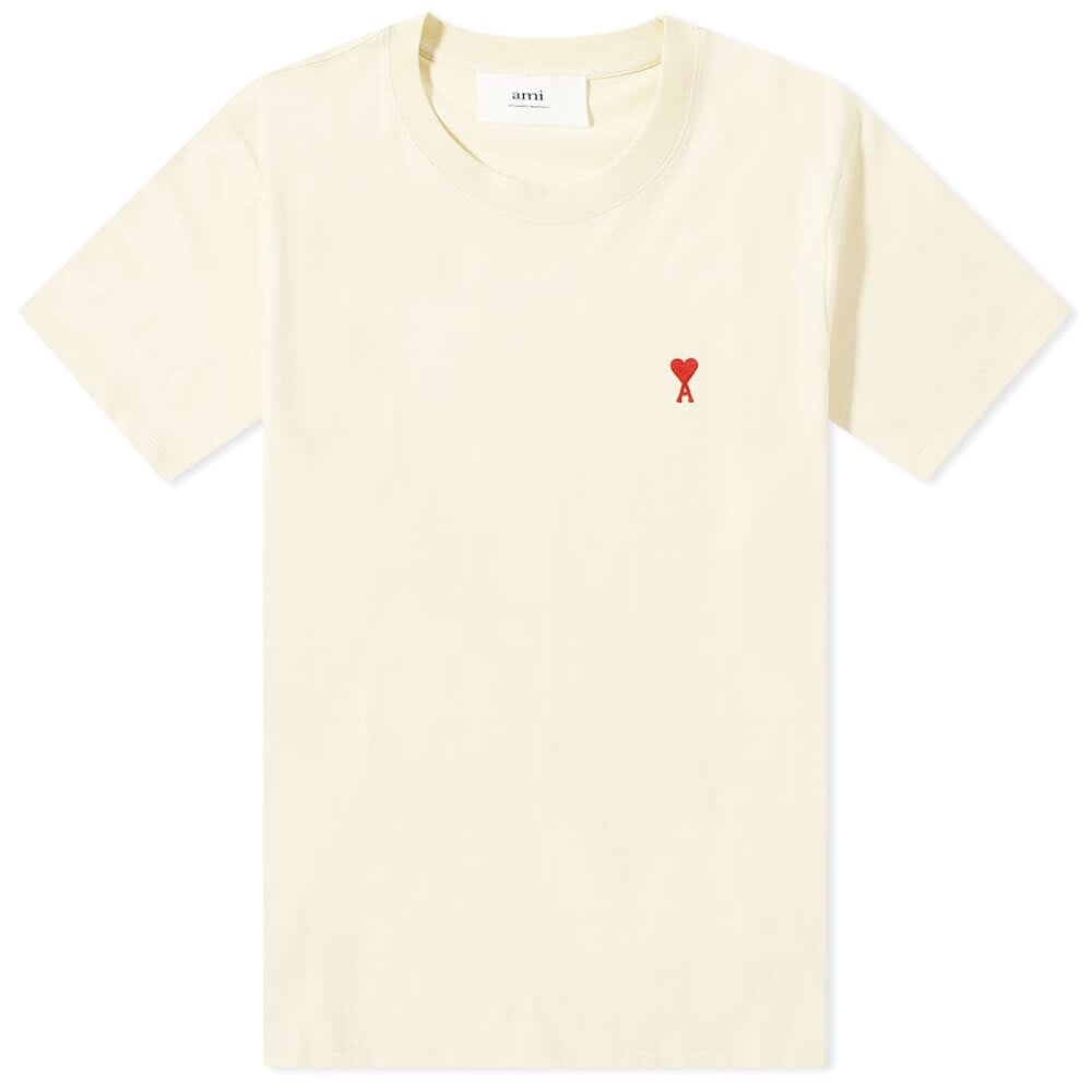 

Футболка AMI Tonal Small A Heart Tee, Белый