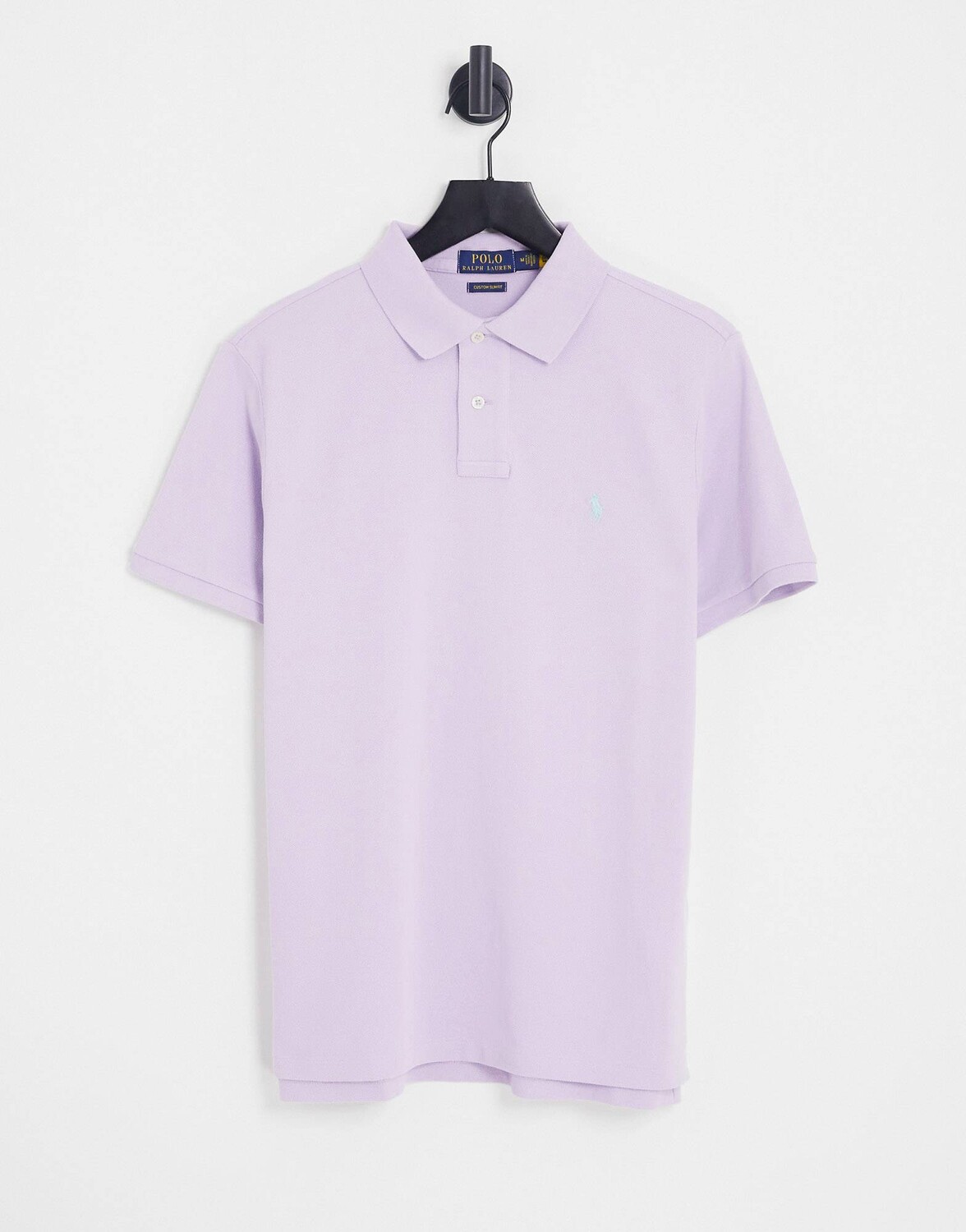 

Лиловое поло из пике классического кроя Polo Ralph Lauren с логотипом в виде пони