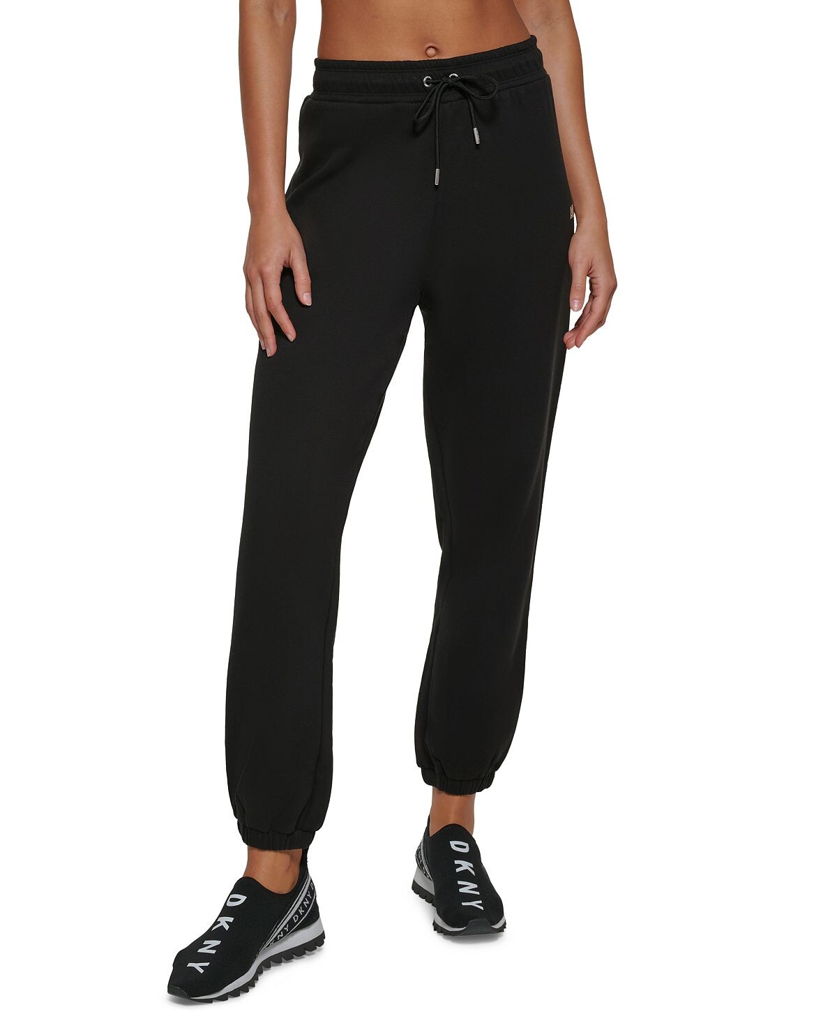 

Женские спортивные штаны с металлическим логотипом DKNY, мульти, Черный