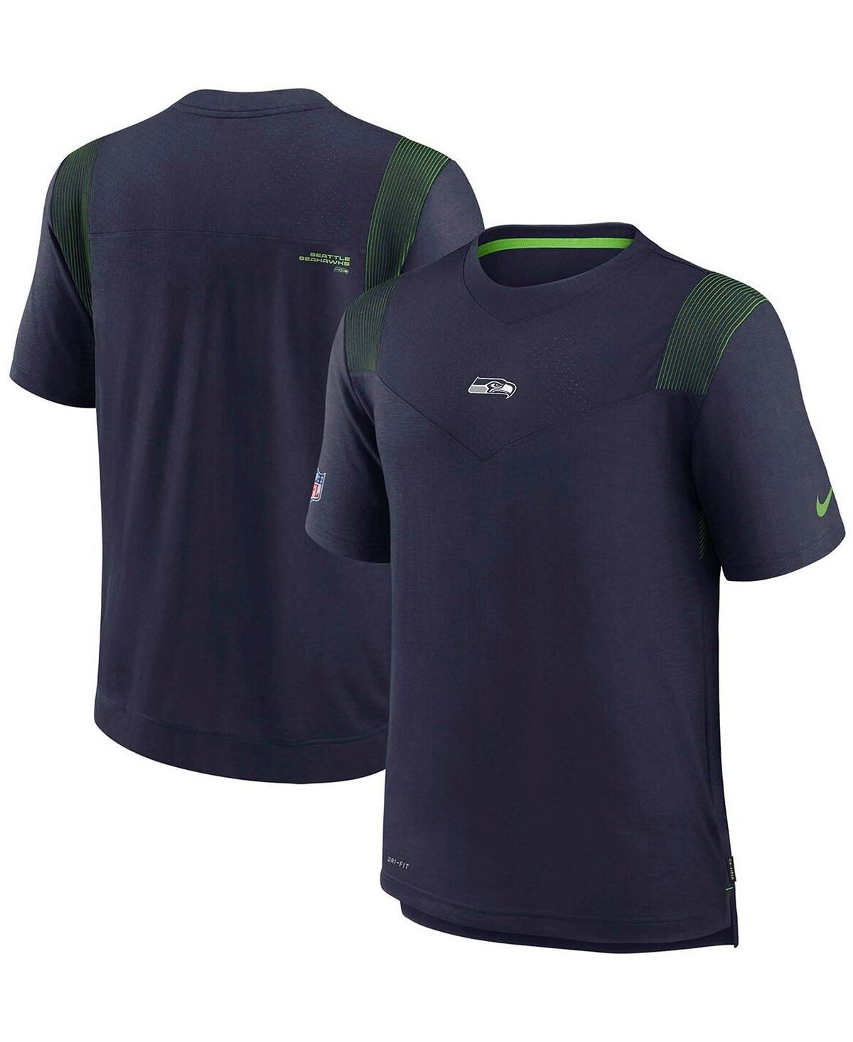 

Футболка men's college navy seattle seahawks sideline player uv performance Nike, мульти