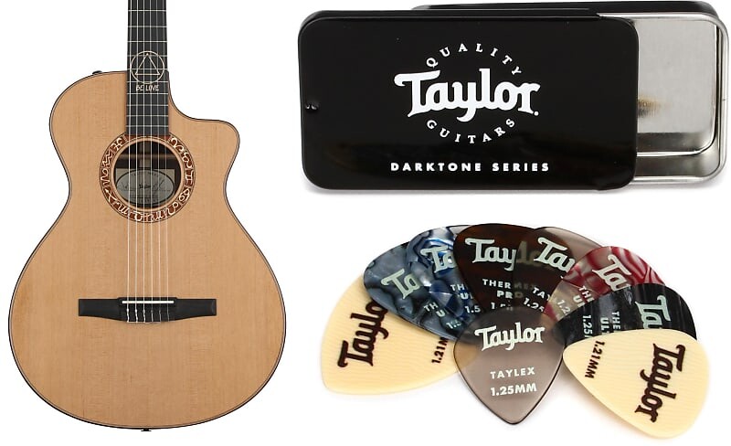 

Taylor Jason Mraz Signature - набор из натурального красного кедра с жестянкой для выбора Taylor DarkTone Series E035001303800130000=1 2600=1