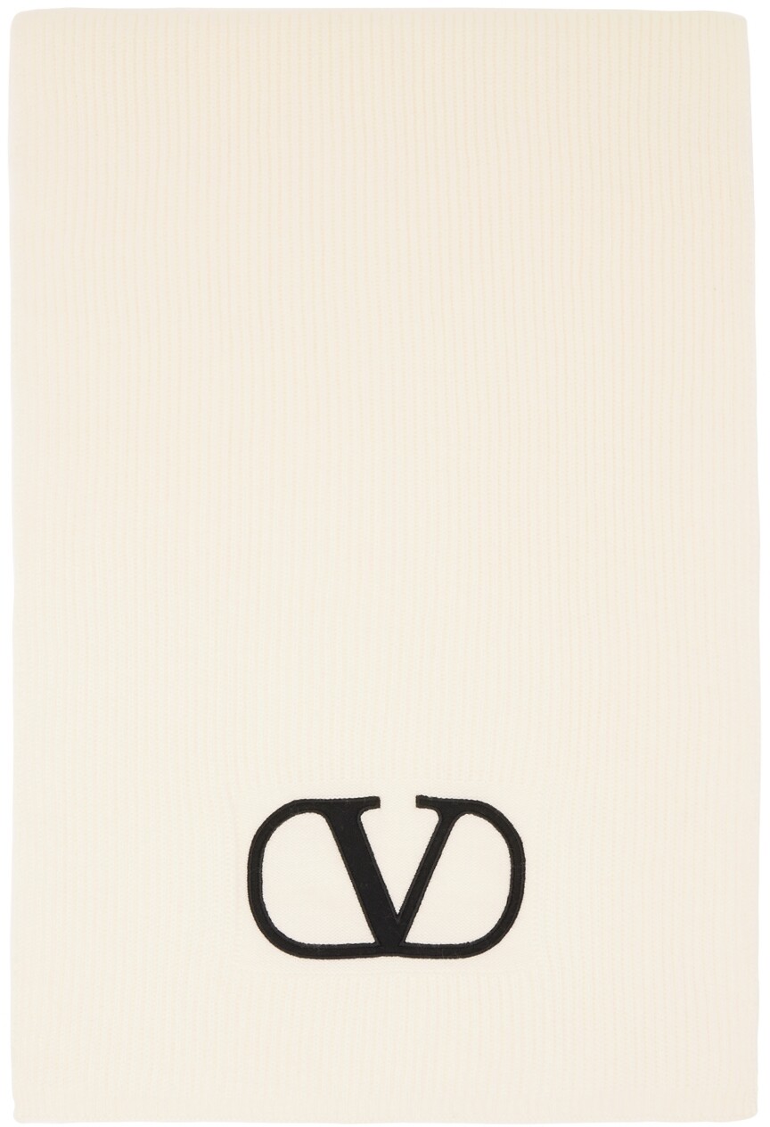 

Вязаный шарф Off-White с логотипом VLogo Valentino Garavani
