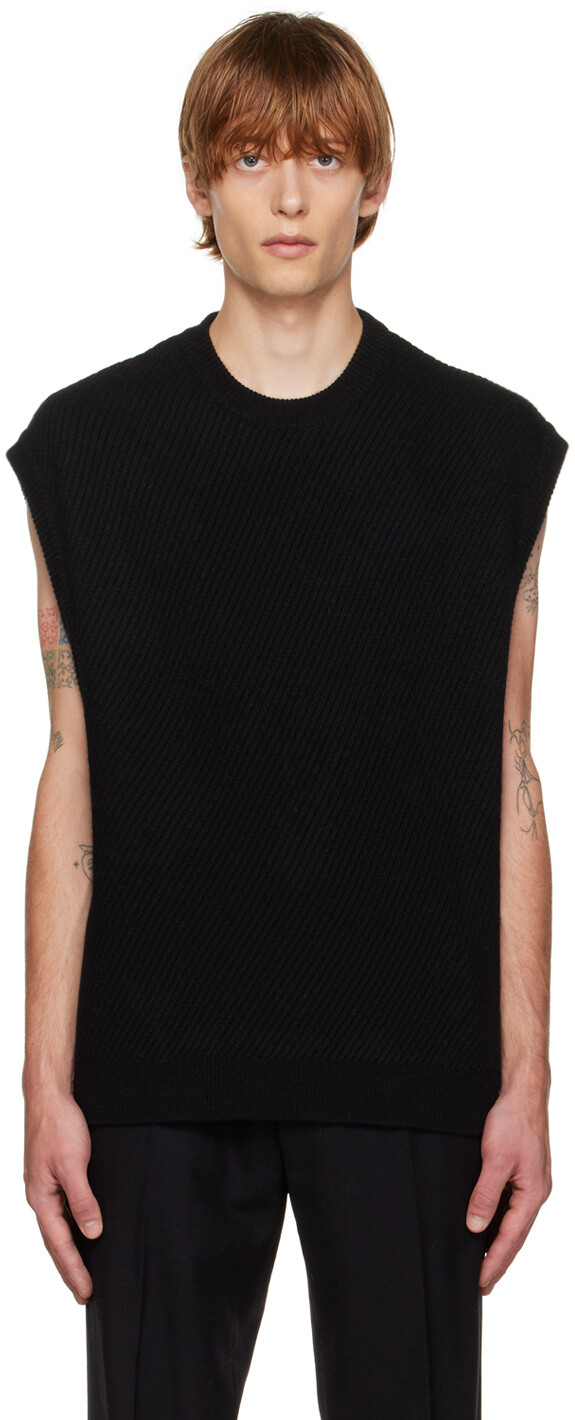 

Черный минималистичный жилет Solid Homme