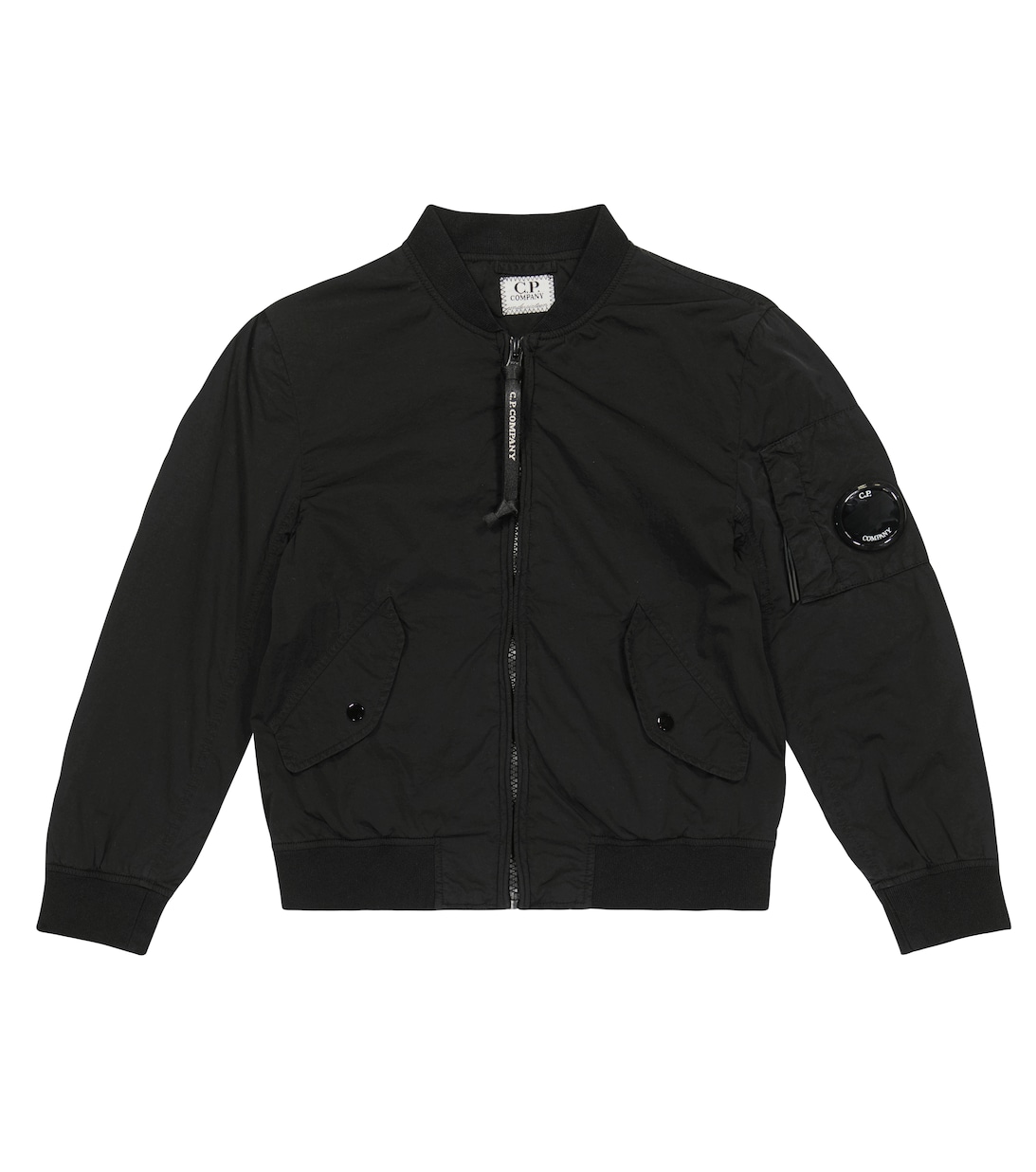 Куртка-бомбер Chrome-R C.P. COMPANY KIDS, черный куртка рубашка c p company chrome r pocket черный
