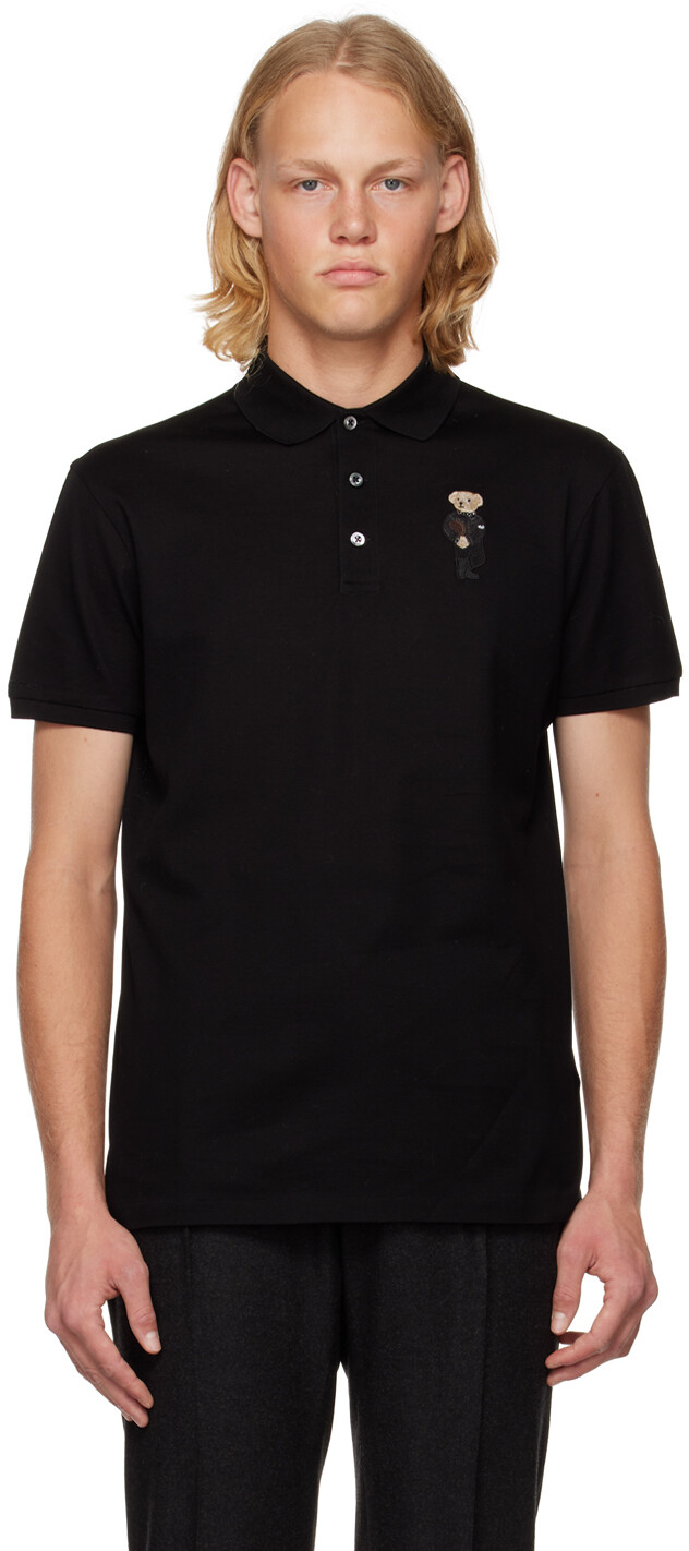 

Поло с черным медведем Ralph Lauren Purple Label