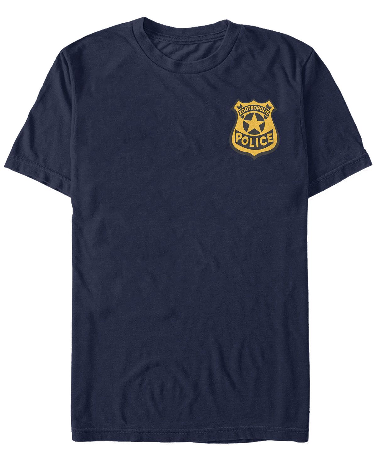 Мужская футболка с коротким рукавом со значком полиции зверополиса Fifth Sun, синий