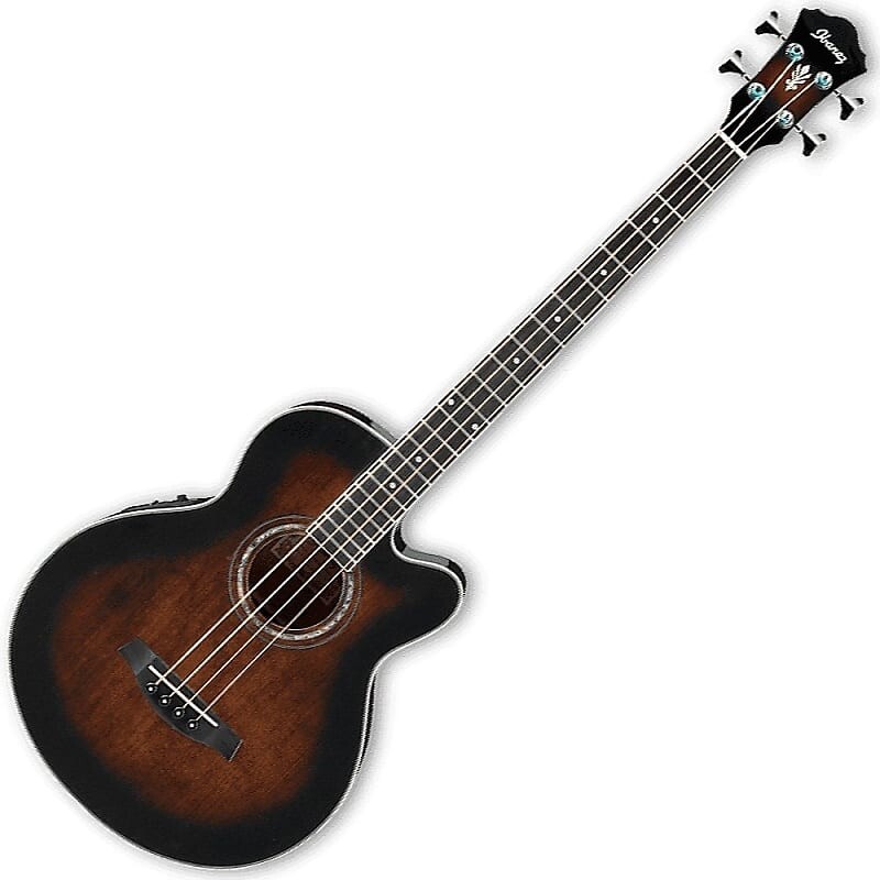 

Электроакустическая бас-гитара Ibanez AEB10E с глянцевой отделкой Dark Violin Sunburst AEB10EDVS