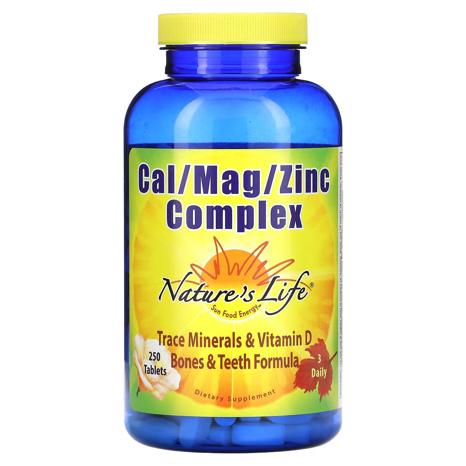 цена Nature's Life, Комплекс Cal / Mag / Zinc, 250 таблеток