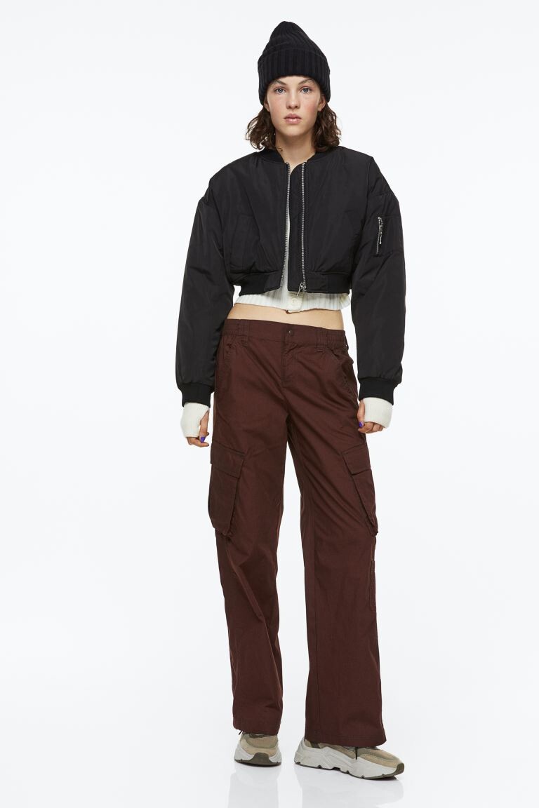 

Брюки-карго H&M, темно коричневый