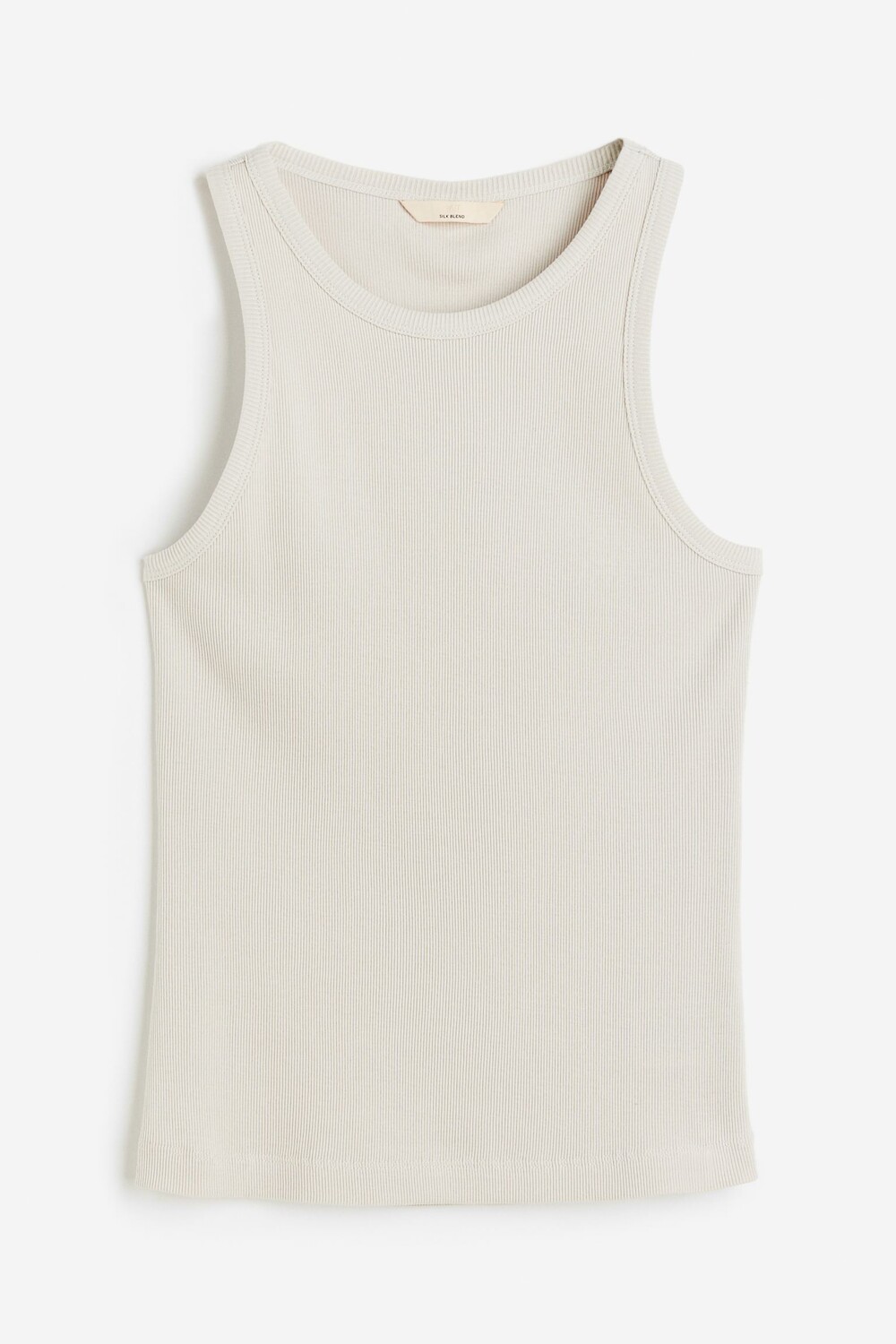 

Топ H&M Silk-blend Tank, светло-бежевый