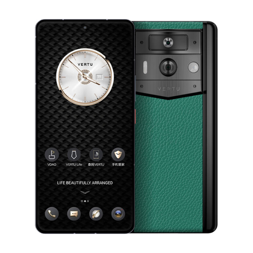 Смартфон Vertu Metavertu 2 Calfskin, 12 ГБ/512 ГБ, 2 Nano-SIM, черный/темно-зеленый