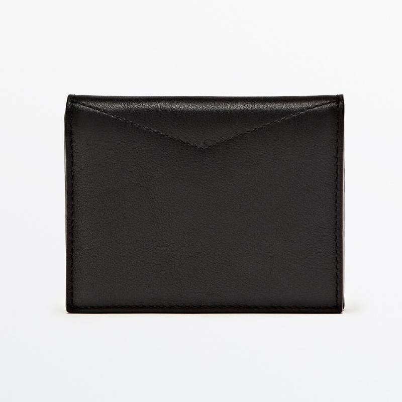 

Кошелек Massimo Dutti Leather, черный