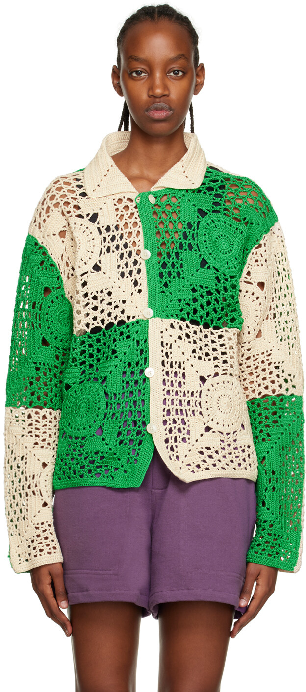 

Рубашка Off-White и Green Duotone Bode