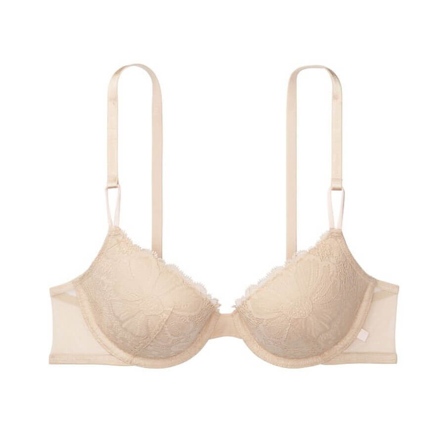 

Бюстгальтер на косточках Victoria's Secret Sexy Tee Lace Lightly-Lined Demi, бежевый