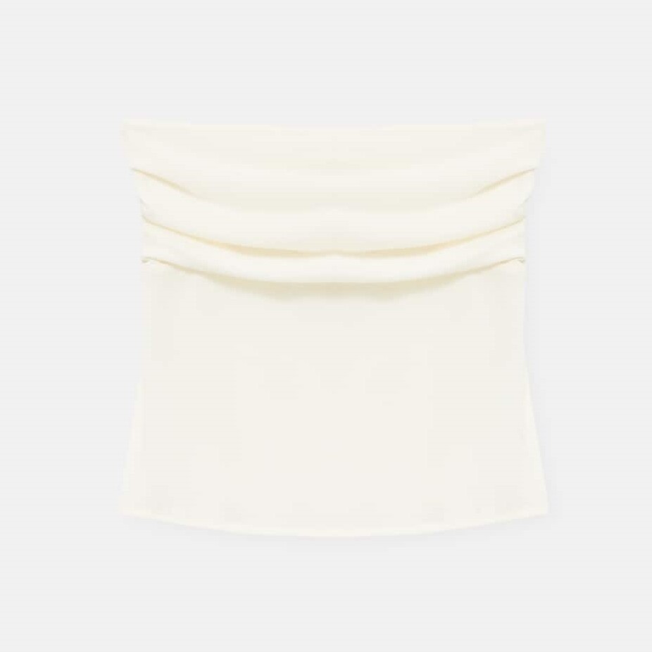 

Топ Pull&Bear Scarf Straight Neckline - Limited Edition, кремовый