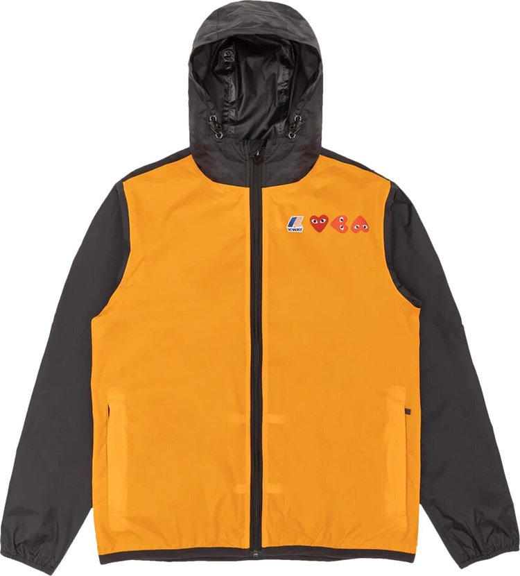 Худи Comme des Garçons PLAY K-Way Hoodie Full Zip Orange/Black, оранжевый k way deline zip hoodie