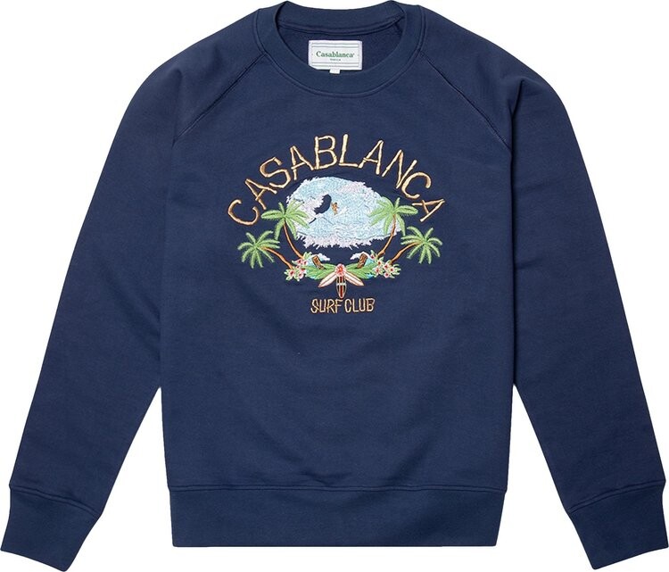 

Толстовка Casablanca Printed Sweatshirt 'Navy', синий