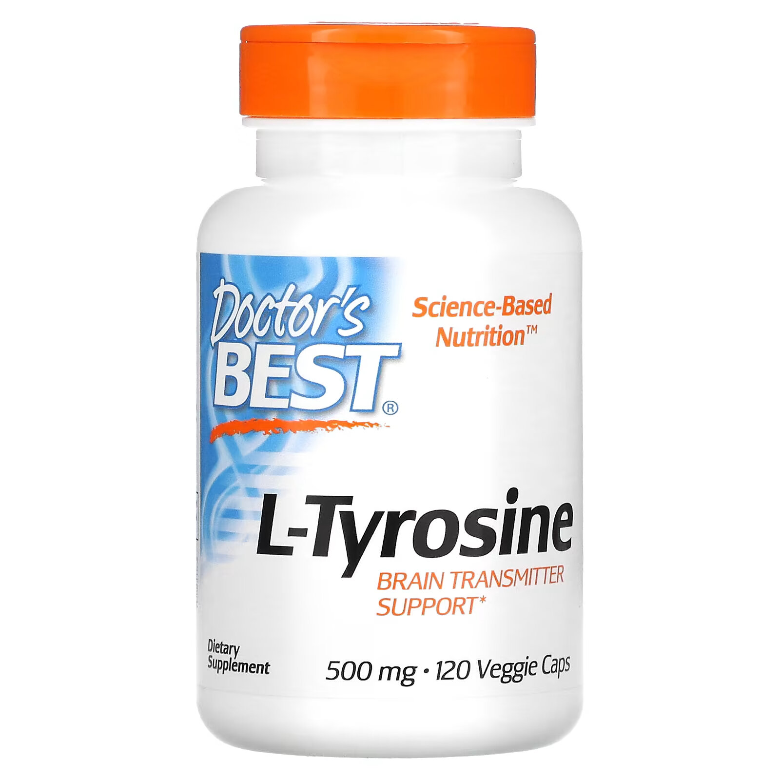 Doctor's Best L-тирозин 500 мг, 120 вегетарианских капсул doctor s best л тирозин l tyrosine 500 мг 120 капсул