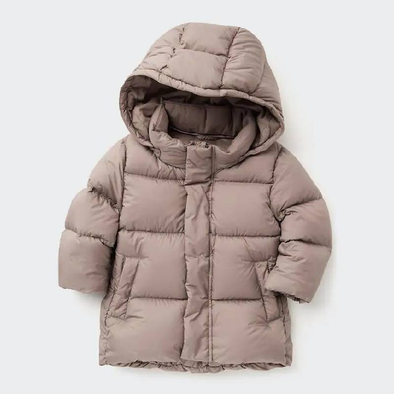 

Пуховик для малышей Uniqlo Toddler Volume Down, коричневый